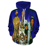 California Love Hooded All Over Print Sweatshirt with Pockets