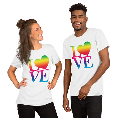 "Just Love/Rainbow" Premium Short-Sleeve Unisex T-Shirt