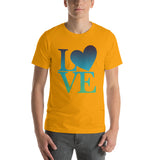 "Just Love/Blue and Green- Premium Short-Sleeve Unisex T-Shirt