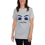 "But First Mascara" Blue Short-Sleeve Unisex T-Shirt