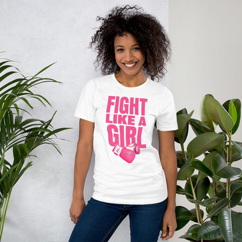 "Fight Like A Girl" Cancer awareness Short-Sleeve Premium Unisex T-Shirt