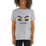 "But First Mascara" Gold Short-Sleeve Unisex T-Shirt