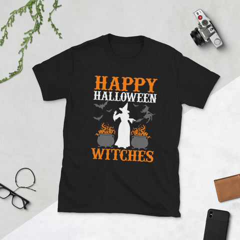 "Happy Halloween Witches" Short-Sleeve Unisex T-Shirt