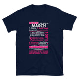 Queens are born in March-Short-Sleeve Unisex T-Shirt