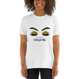 "But First Mascara" Gold Short-Sleeve Unisex T-Shirt