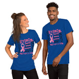 "October Breast Cancer Awareness" Short-Sleeve Premium Unisex T-Shirt