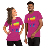 "Just Love/Rainbow" Premium Short-Sleeve Unisex T-Shirt