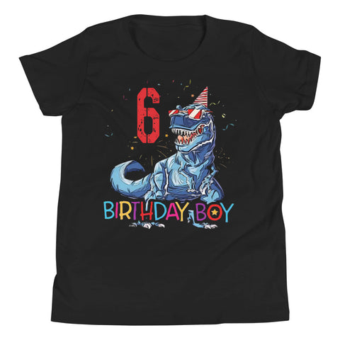 Dinosaur Birthday- Youth Short Sleeve T-Shirt