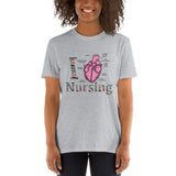 "I Heart Nursing" Short-Sleeve Unisex T-Shirt