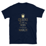 March Queens Are Born in March_Gold_Short-Sleeve Unisex T-Shirt