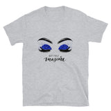 "But First Mascara" Blue Short-Sleeve Unisex T-Shirt