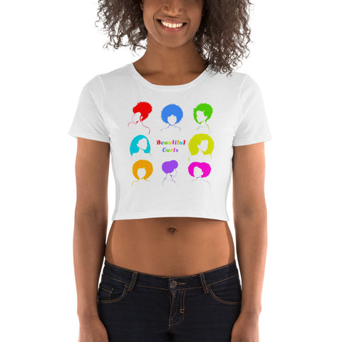 "Beautiful Curls" Women’s Crop Tee