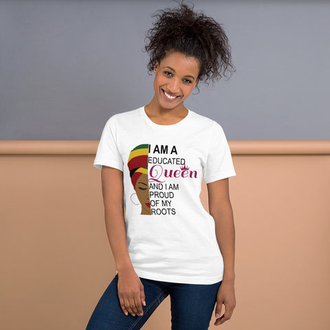 "Educated Queen" Short-Sleeve premium Unisex T-Shirt