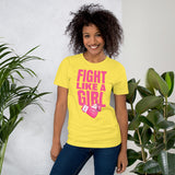 "Fight Like A Girl" Cancer awareness Short-Sleeve Premium Unisex T-Shirt