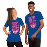 "Fight Like A Girl" Cancer awareness Short-Sleeve Premium Unisex T-Shirt