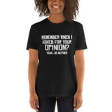 Remember When? Short-Sleeve Unisex T-Shirt