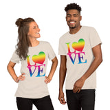 "Just Love/Rainbow" Premium Short-Sleeve Unisex T-Shirt