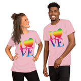 "Just Love/Rainbow" Premium Short-Sleeve Unisex T-Shirt