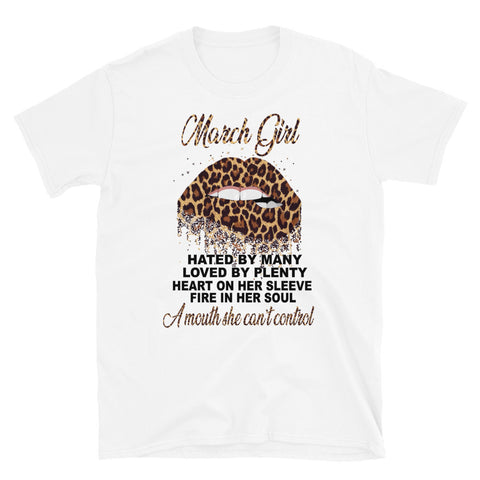 Leopard Birthday Girl Tee- Short-Sleeve Unisex T-Shirt-Available in Every Month