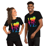 "Just Love/Rainbow" Premium Short-Sleeve Unisex T-Shirt