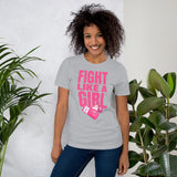 "Fight Like A Girl" Cancer awareness Short-Sleeve Premium Unisex T-Shirt