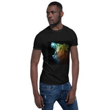 "Neon Lion Roaring" Short-Sleeve Unisex T-Shirt