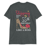 Stepping Into My 55th Birthday Like A BossShort-Sleeve Unisex T-Shirt