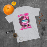 In October We Wear Pink School Bus- Short-Sleeve Unisex T-Shirt