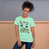 This Queen Was Born In June- Short-Sleeve Unisex T-Shirt