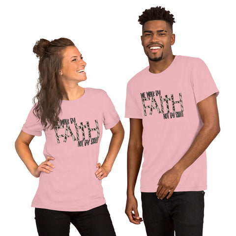 Zebra Print Walk By Faith- Short-Sleeve Unisex T-Shirt