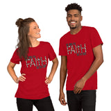 Zebra Print Walk By Faith- Short-Sleeve Unisex T-Shirt