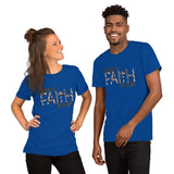 Zebra Print Walk By Faith- Short-Sleeve Unisex T-Shirt