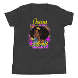 Queens are Born in April- Youth Short Sleeve T-Shirt